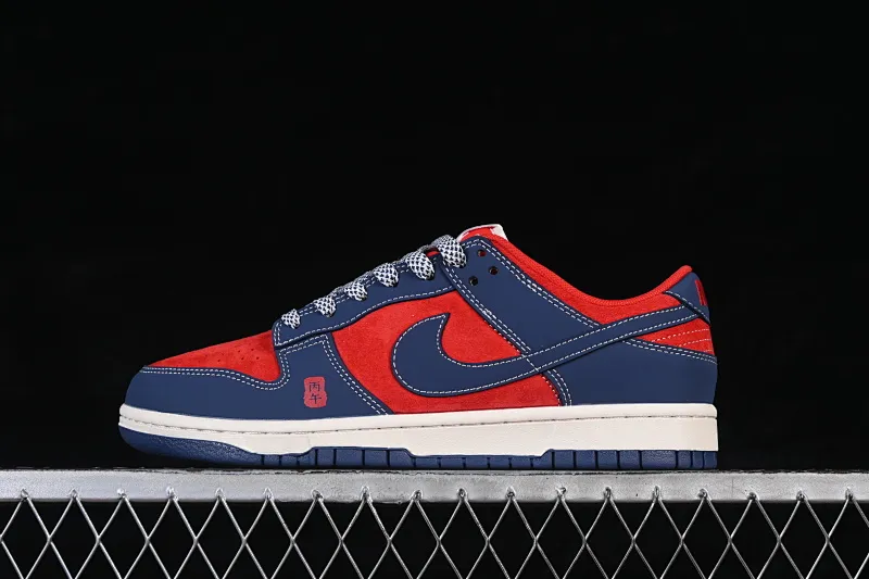 All Categories Nk SB Dunk Series Nk SB Dunk Low High-end Customized Low-top Skateboard Shoes Nike SB Dunk Low Year of the Horse Co-branded Navy Blue Burgundy High-end Customized Low-top Casual Skateboard Shoes FF9989-021